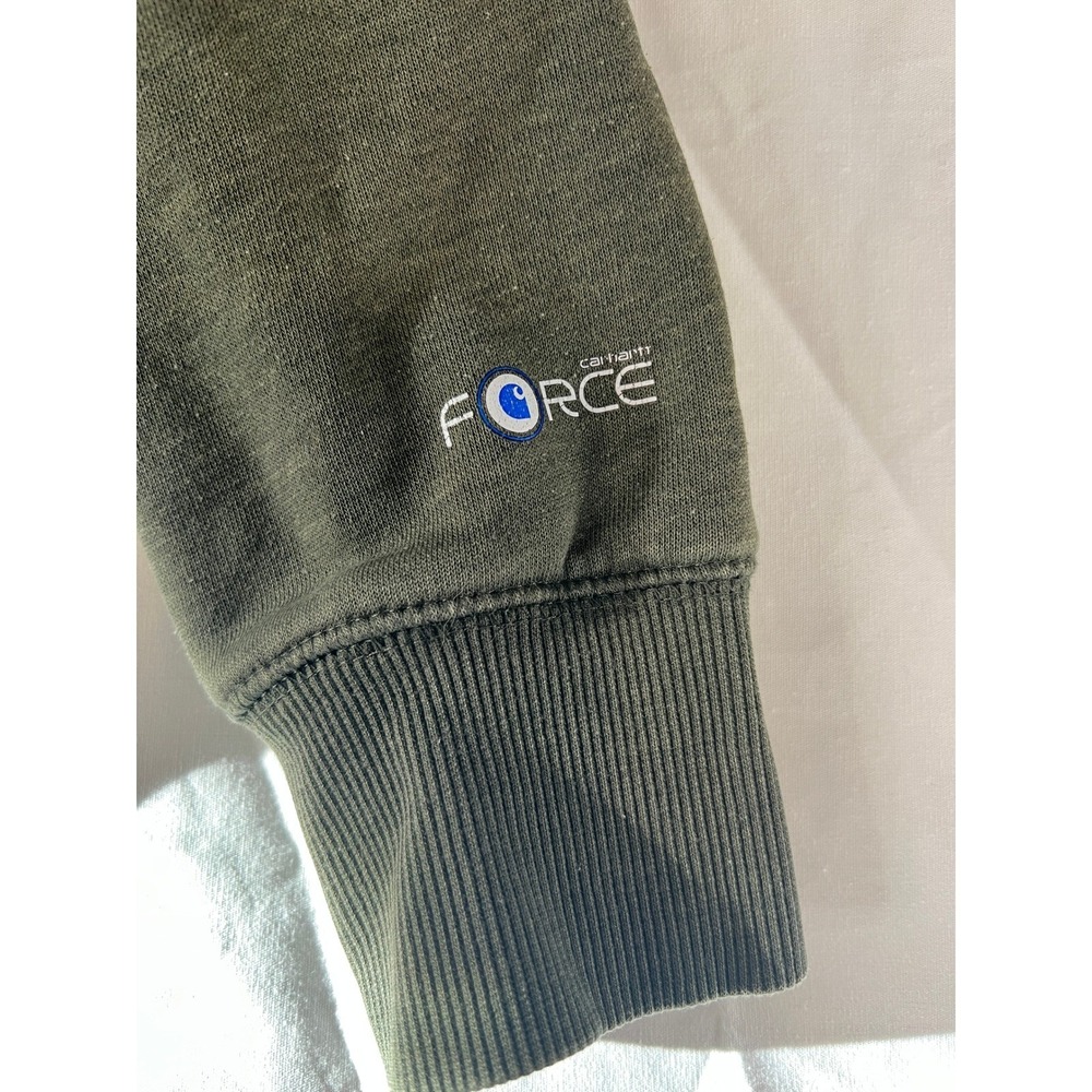 Carhartt Force Olive Green Relaxed Fit Pullover Hoodie Men's M - Picture 5 of 5